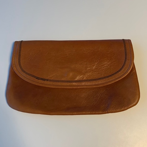 VINTAGE | Genuine Leather Clutch Purse - Picture 1 of 5